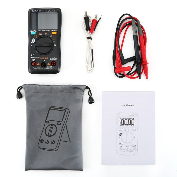 Multimetro digitale BSIDE ZT102A con display LCD 6000 conti