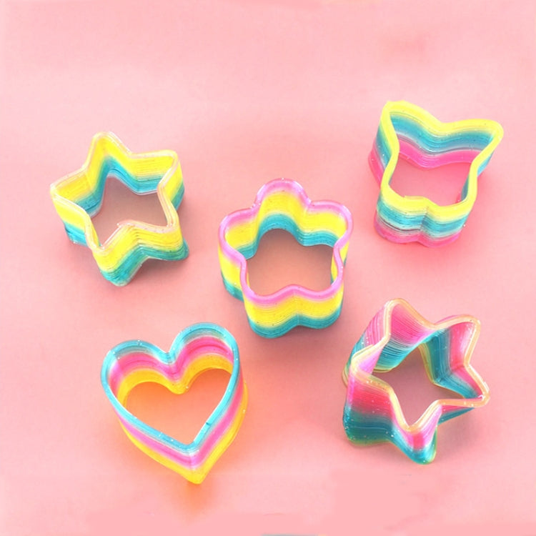Cerchio arcobaleno poligonale trasparente con glitter 10 pezzi