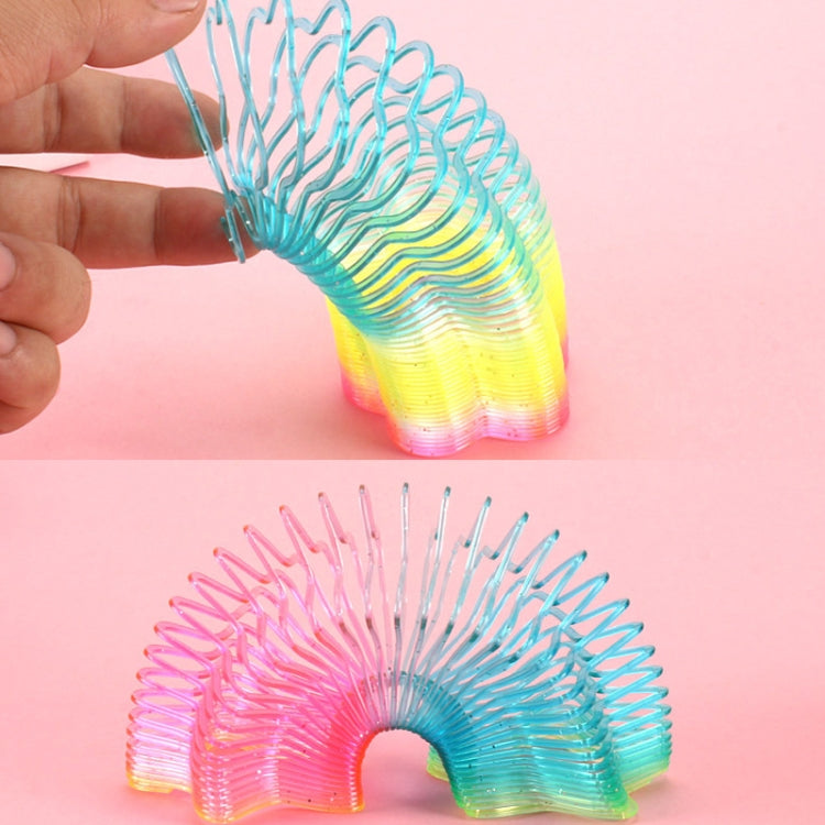 Cerchio arcobaleno poligonale trasparente con glitter 10 pezzi