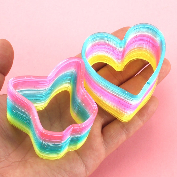 Cerchio arcobaleno poligonale trasparente con glitter 10 pezzi