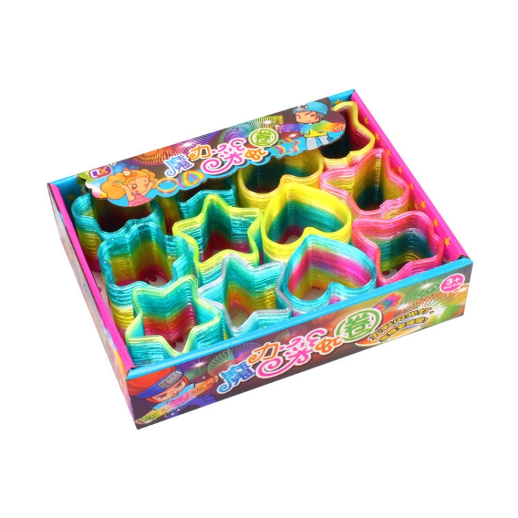 Cerchio arcobaleno poligonale trasparente con glitter 10 pezzi