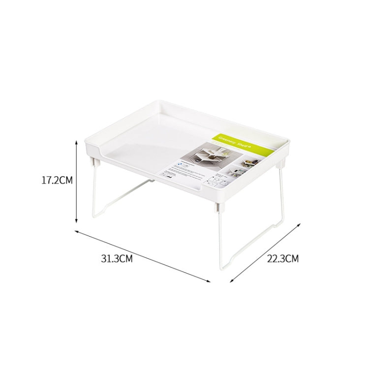 Scaffale portaoggetti pieghevole per armadio da cucina, White, Transparent