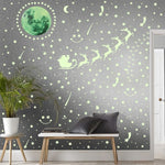 2 confezioni AFG3367 Moon + 407 PCS Dot + 103 PCS Star + Due adesivi luminosi in pellicola PE di Natale, Moon+Dot+Star+Christmas(Green), Moon+Dot+Star+Christmas(Blue)