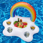 Rainbow Cloud Gonfiabile Portabicchieri Cola Beer Drink Gonfiabile Water Ice Bar, Dimensioni:, Rainbow Cloud 60 x 40 x 41cm