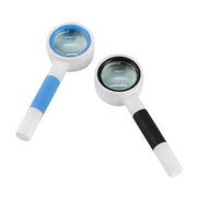 3 PCS Lente d'ingrandimento da lettura portatile Lente in vetro Impugnatura antiscivolo Old Man Reading Riparazione Identificazione Lente d'ingrandimento, 37mm 16 Times (Black White), 37mm 16 Times (Blue White), 50mm 7 Times (Black White)