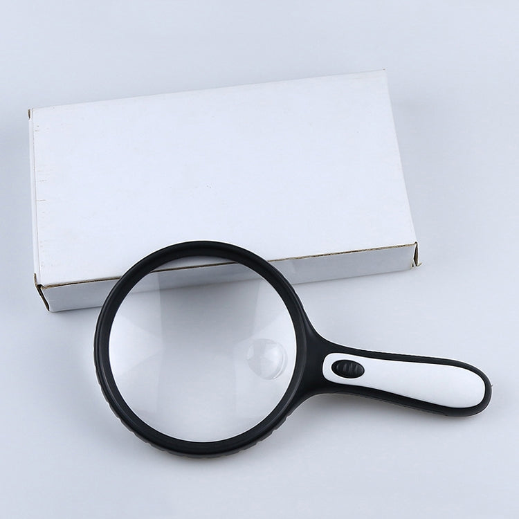 XT-4986E Handheld Magnifying Glass Lightweight Portable Magnifying Glass with 10 Times Acrylic Lens, XT-4986E