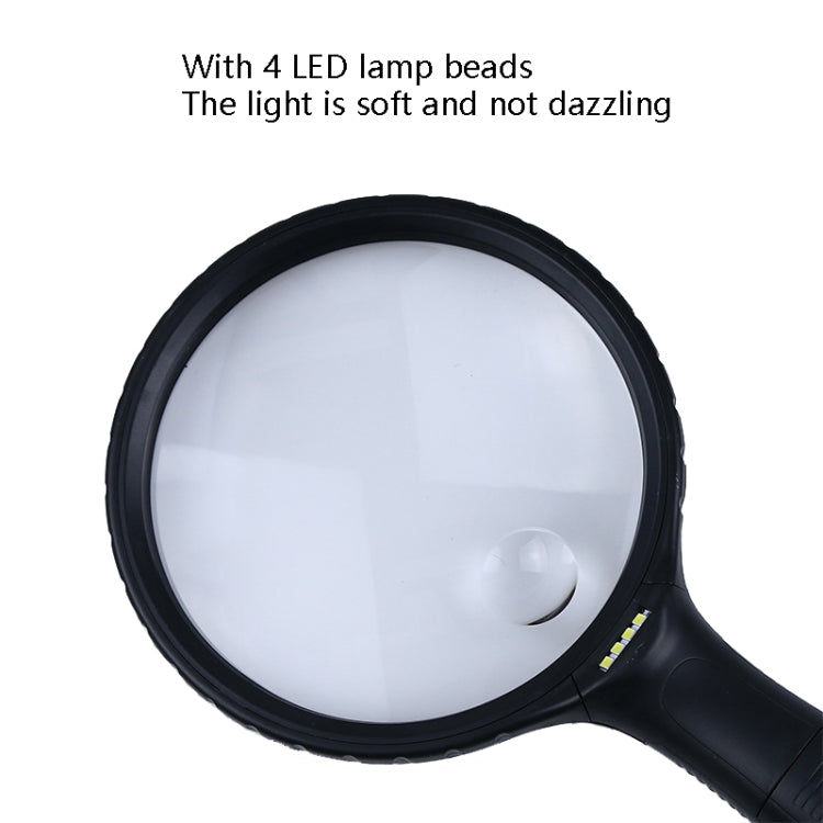 XT-4986E Handheld Magnifying Glass Lightweight Portable Magnifying Glass with 10 Times Acrylic Lens, XT-4986E