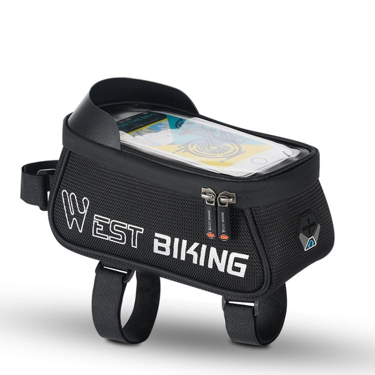 WEST BIKING West 6,9 pollici Rider Bike Riflettente per telefono cellulare Touch Screen Borsa anteriore Borsa per tubo superiore con fascio anteriore per mountain bike, YP0707267