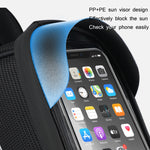WEST BIKING West 6,9 pollici Rider Bike Riflettente per telefono cellulare Touch Screen Borsa anteriore Borsa per tubo superiore con fascio anteriore per mountain bike, YP0707267
