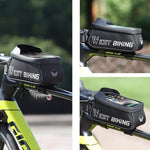 WEST BIKING West 6,9 pollici Rider Bike Riflettente per telefono cellulare Touch Screen Borsa anteriore Borsa per tubo superiore con fascio anteriore per mountain bike, YP0707267