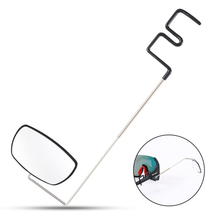 2 PC WEST BIKING Occhiali da equitazione per bicicletta Mini specchietto retrovisore Specchio piatto regolabile multi-angolo, Helmet Mini  Rearview Mirror