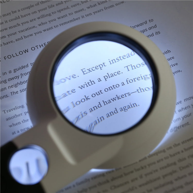 CH55-8L Handheld with LED Lamp Magnifying Glass Double Lens 7 Times / 20 Times Portable Magnifying Glass, CH55-8L