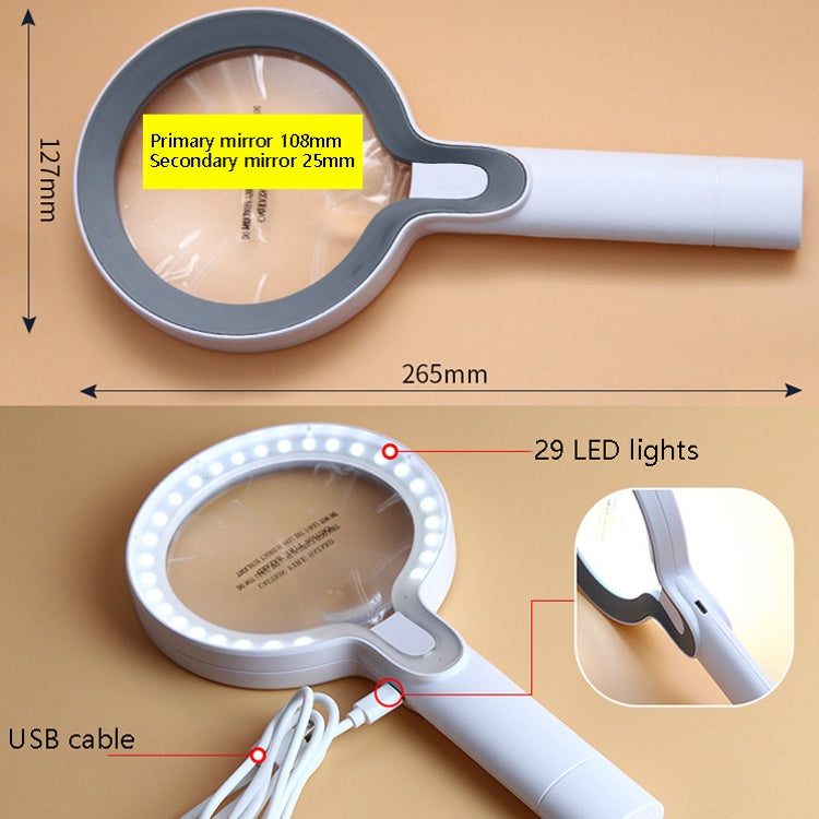 Lente d'ingrandimento portatile XT-8013 con 29 luci LED
