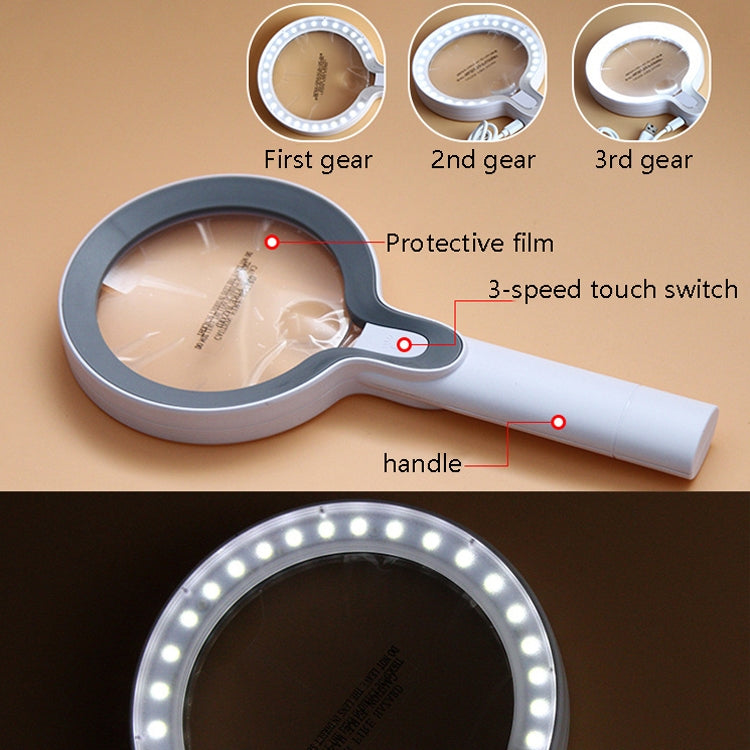 Lente d'ingrandimento portatile XT-8013 con 29 luci LED