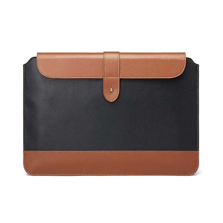 Borsa per notebook orizzontale in microfibra abbinata al colore, stile:, Liner Bag (Black + Brown)  11  -12 Inch, Liner Bag (Black + Brown)  13  -14 Inch, Liner Bag (Black + Brown)  14-15.4 Inch, Liner Bag  (Blue + Brown) 11  -12 Inch                  ...
