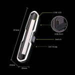 Luce per bicicletta USB Ricarica LED Spia luminosa per guida notturna COB Fanale posteriore, specifica:, 7505C Red White Blue Light, 7505A Single Red Light, 7505B Red White Light, 7505 Red Blue Light