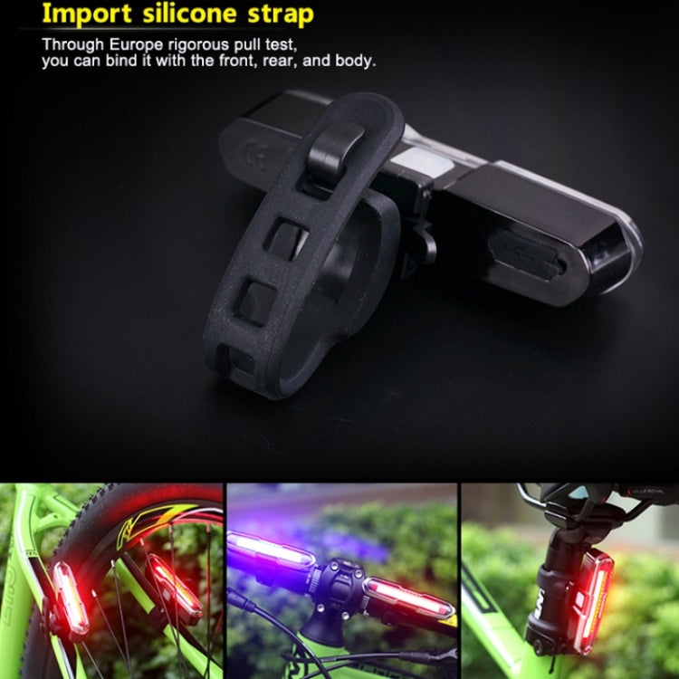 Luce per bicicletta USB Ricarica LED Spia luminosa per guida notturna COB Fanale posteriore, specifica:, 7505C Red White Blue Light, 7505A Single Red Light, 7505B Red White Light, 7505 Red Blue Light