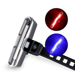 Luce per bicicletta USB Ricarica LED Spia luminosa per guida notturna COB Fanale posteriore, specifica:, 7505C Red White Blue Light, 7505A Single Red Light, 7505B Red White Light, 7505 Red Blue Light