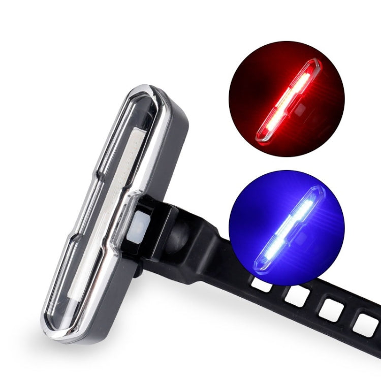 Luce per bicicletta USB Ricarica LED Spia luminosa per guida notturna COB Fanale posteriore, specifica:, 7505C Red White Blue Light, 7505A Single Red Light, 7505B Red White Light, 7505 Red Blue Light