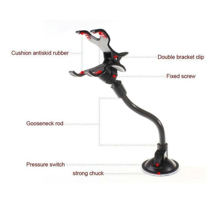 Staffa adesiva in vetro per supporto per telefono con supporto per parabrezza per auto universale a ventosa, Suction Cup Phone Holder