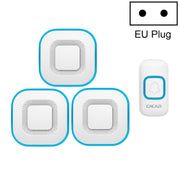 CACAZI V028F 1 Per 3 campanelli musicali wireless senza batteria, US Plug, EU Plug, UK Plug