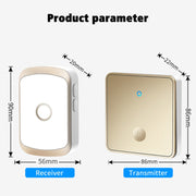 CACAZI FA50 1 Per 1 pulsante Campanello Wireless autogenerante, US Plug, EU Plug, UK Plug, AU Plug