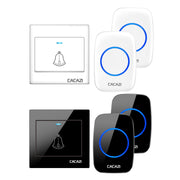 CACAZI H10 1 Per 2 Campanello musicale wireless domestico senza batteria, US Plug, EU Plug, UK Plug