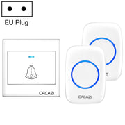 CACAZI H10 1 Per 2 Campanello musicale wireless domestico senza batteria, US Plug, EU Plug, UK Plug