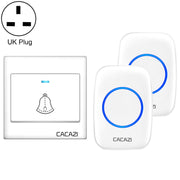CACAZI H10 1 Per 2 Campanello musicale wireless domestico senza batteria, US Plug, EU Plug, UK Plug
