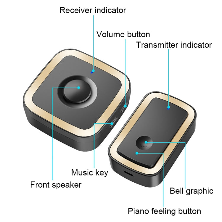 Campanello wireless CACAZI A58 senza batteria