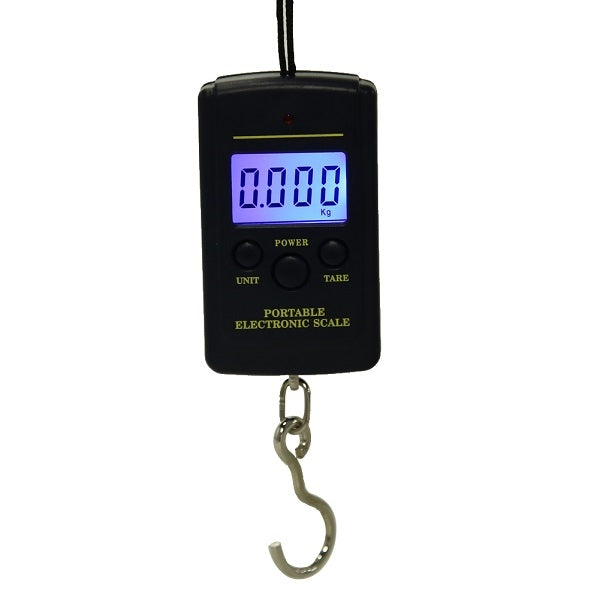 Mini bilancia da pesca digitale da 10 g, pesatura da viaggio, bilancia elettronica da appendere, bilancia da cucina, capacità: 40 kg, 40kg without Backlight, 40kg with Backlight