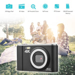 Fotocamera digitale mini 4K 16X zoom 2,8 pollici