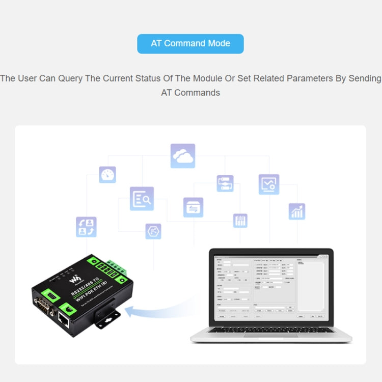 Server seriale industriale RS232/485 WiFi Ethernet con POE