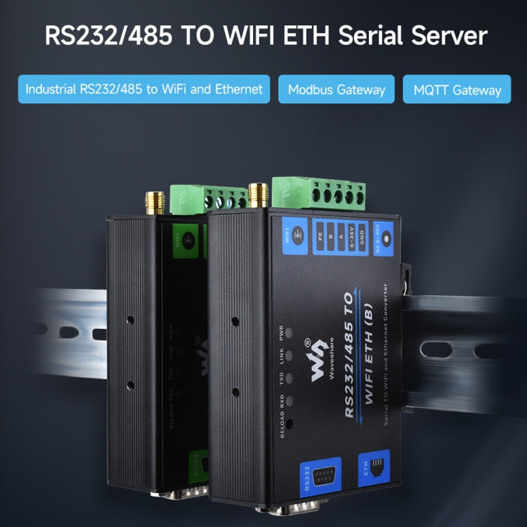 Server seriale industriale RS232/485 WiFi Ethernet con POE