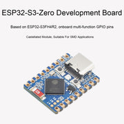 Mini scheda di sviluppo Waveshare ESP32-S3, basata sul processore dual-core ESP32-S3FH4R2, without Header, with Header