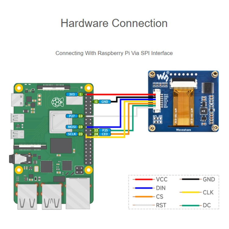 Modulo display OLED 1,54" 128x64 pixel SPI/I2C
