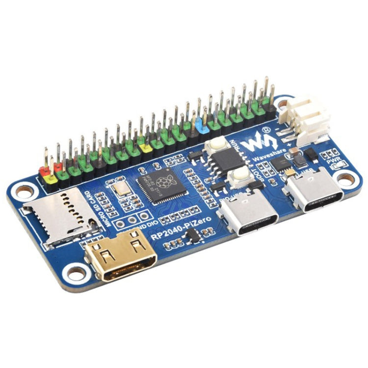 Scheda di sviluppo Waveshare 25506 RP2040-PiZero, basata su Raspberry Pi RP2040, 264 KB SRAM e 16 MB, RP2040-PiZero with Pinheader