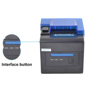 Stampante termica per ricevute di cassiere di negozio con allarme sonoro e luminoso Xprinter XP-C300H da 80 mm, USB+COM+LAN