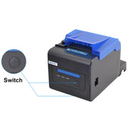 Stampante termica per ricevute di cassiere di negozio con allarme sonoro e luminoso Xprinter XP-C300H da 80 mm, USB+COM+LAN