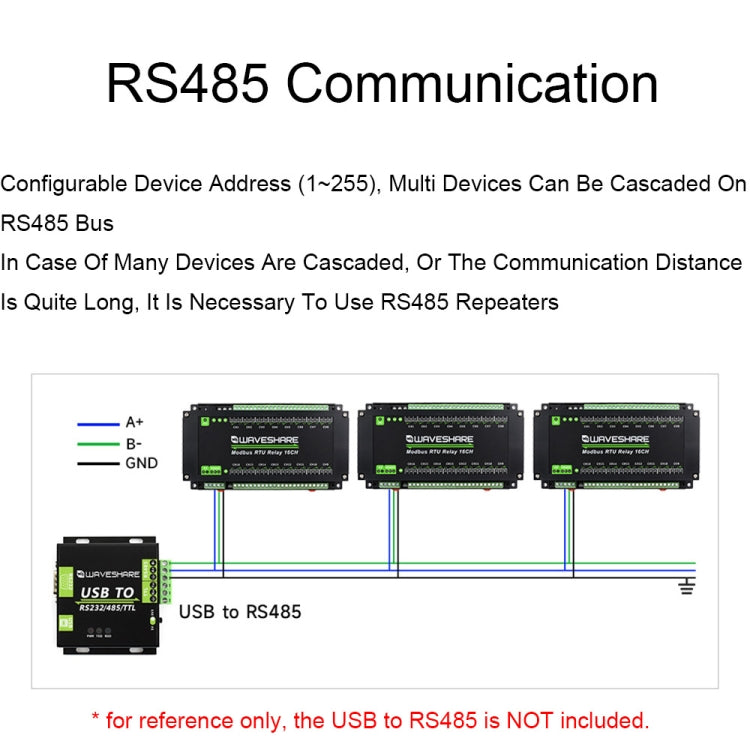 Modulo relè Modbus RTU 16 canali RS485 con isolamento