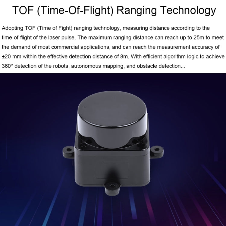 Sensore Lidar laser DTOF Waveshare STL27L 360° UART