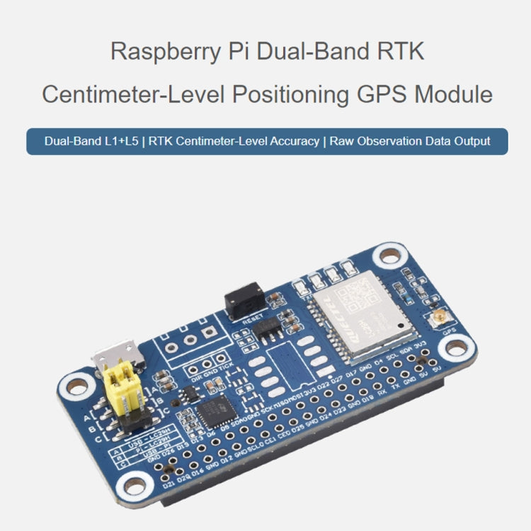 Modulo GPS dual-band L1+L5 per Raspberry Pi LC29H