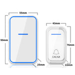 CACAZI Home Smart Campanello digitale senza fili Campanello elettronico remoto Cercapersone per anziani, US Plug, EU Plug, AU Plug, UK Plug