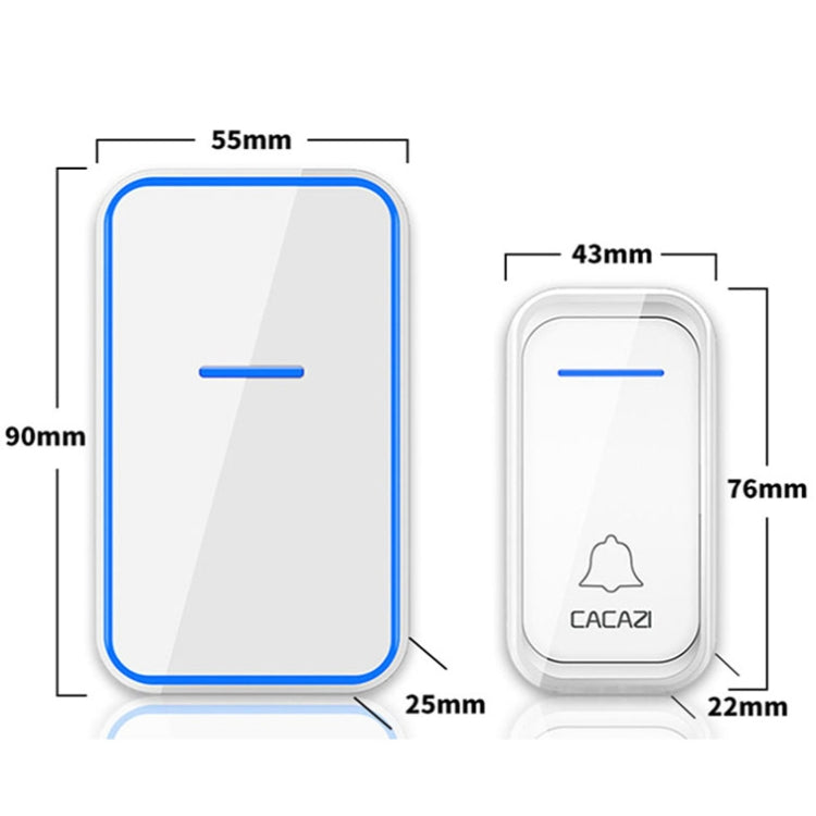 CACAZI Home Smart Campanello digitale senza fili Campanello elettronico remoto Cercapersone per anziani, US Plug, EU Plug, AU Plug, UK Plug