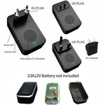 CACAZI Home Smart Campanello digitale senza fili Campanello elettronico remoto Cercapersone per anziani, US Plug, EU Plug, AU Plug, UK Plug