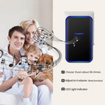 CACAZI Home Smart Campanello digitale senza fili Campanello elettronico remoto Cercapersone per anziani, US Plug, EU Plug, AU Plug, UK Plug