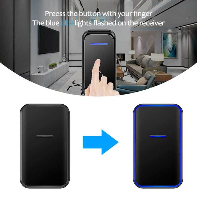 CACAZI Home Smart Campanello digitale senza fili Campanello elettronico remoto Cercapersone per anziani, US Plug, EU Plug, AU Plug, UK Plug