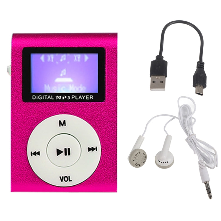 Mini lettore musicale MP3 in metallo con schermo e scheda 128MB