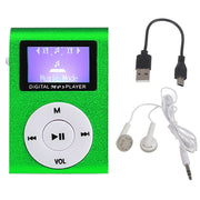Mini lettore musicale MP3 in metallo con schermo e scheda 128MB