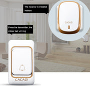 CACAZI Smart Waterproof Music Wireless Campanello Cercapersone multifunzionale, US Plug, EU Plug, UK Plug